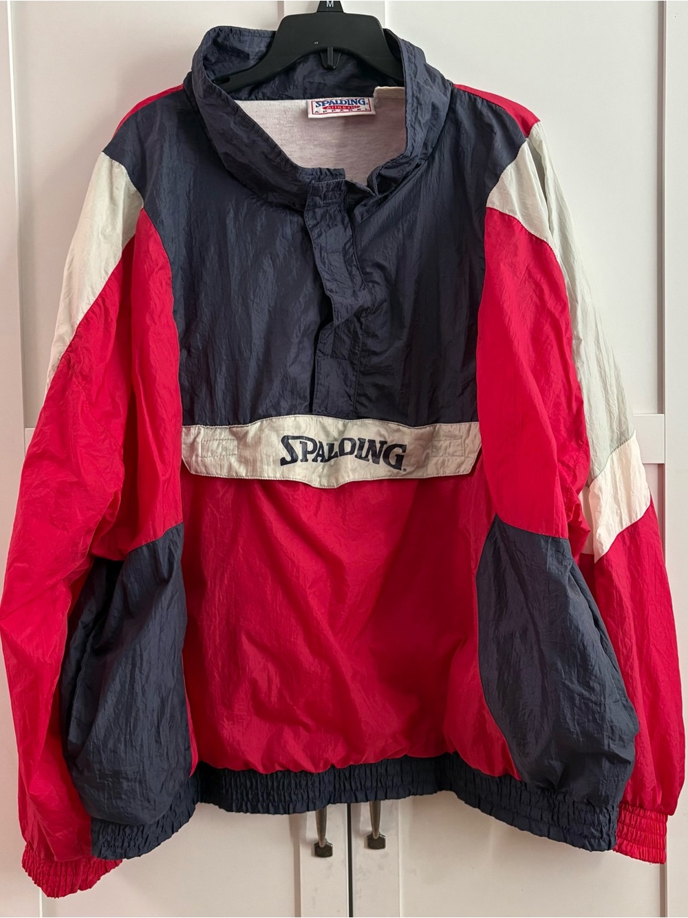 Vintage 90’s Spalding Athletic Windbreaker Pullover Jacket Adult Size XXL